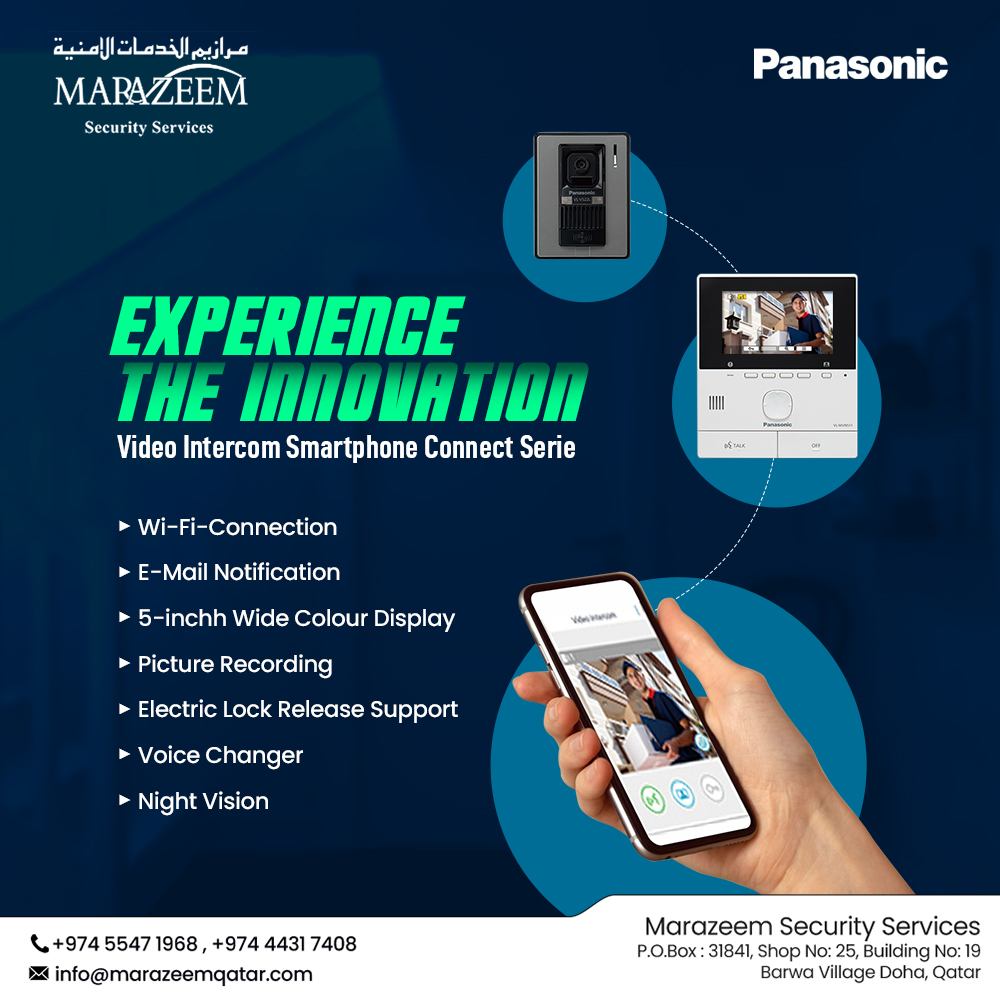 Experience the Innovation with our Video Intercom Smartphone Connect Series! Upgrade your security with Wi-Fi connection, email notifications, voice changer, and more.
.
☎️👉 𝘾𝙤𝙣𝙩𝙖𝙘𝙩 : +97455471968
.
#security #InnovationInTech #homesecurity #videointercomsystem  #qatar