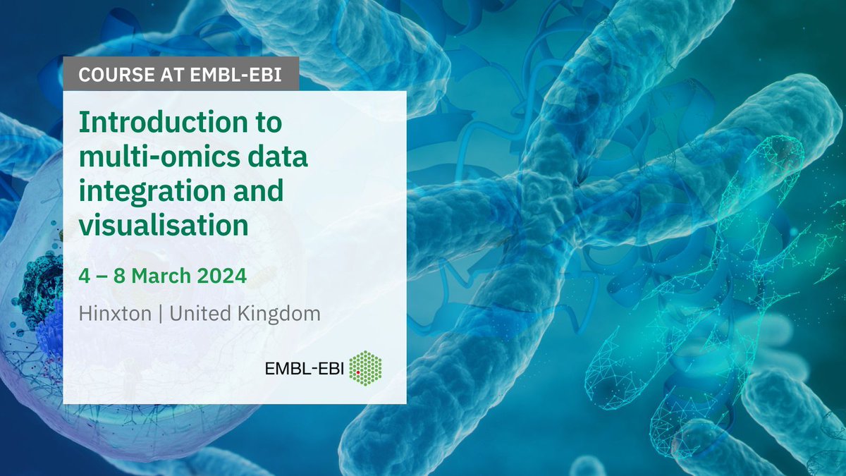 Are you working on #multiomics data integration projects? Or perhaps you want to gain better knowledge of the challenges presented when working with integrated datasets? Apply for 'Introduction to multi-omics data integration and visualisation' by 26 Nov: buff.ly/46azA3R