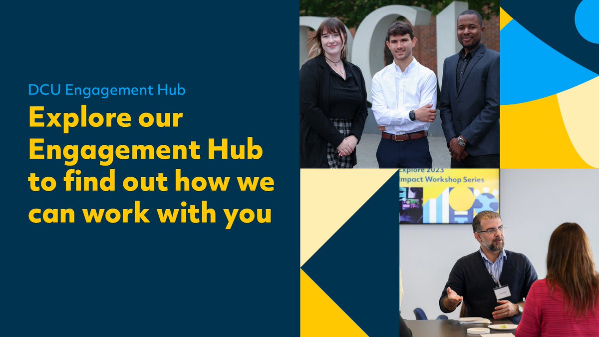 How can DCU work with you?
DCU is known for its engagement with a wide range of partners, stakeholders, including schools, enterprise and employers, communities, alumni, state bodies and more.
Find out more about our partnerships and how to get involved at dcu.ie/engage-with-dcu