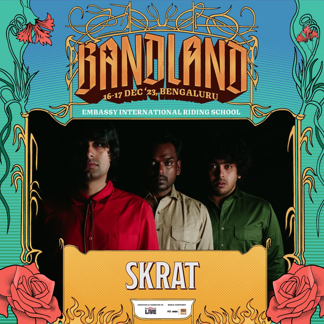 The dynamic rock force from Chennai, Skrat has etched their name in the independent music scene since 2006.

A collision of alt+garage rock, with each album &amp; electrifying performance <a href="/skrattheband/">Skrat</a> proves an authentic commitment to rockn'roll. 💪

Tickets: bandland.in