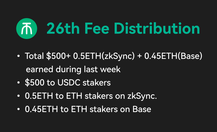 26th fee distribution.