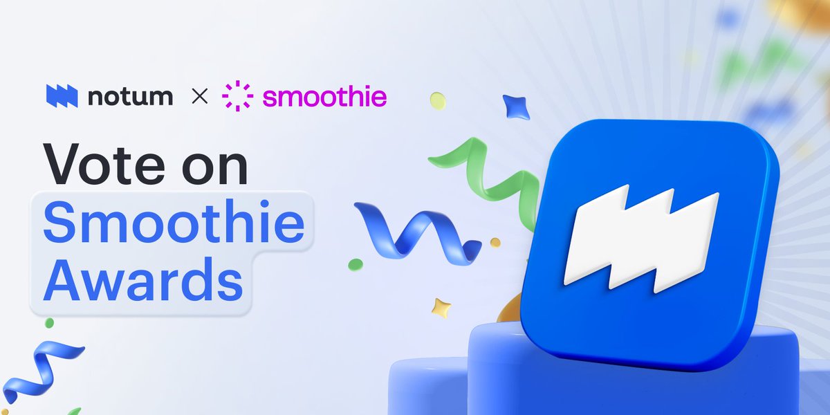 We've live on @withsmoothie, a web3 product discovery platform! Help us make some noise — throw an upvote our way and let the world know about our one-click investing, trusted yields and unified monitoring. Leave us a review 👉 go.notum.ai/withsmoothie