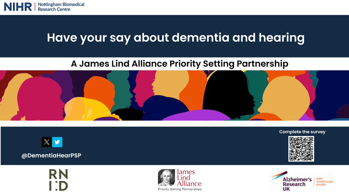 🚨Launched today!! The interim survey of the @LindAlliance #PSP for #demenita and #hearing. Have your say about the link between #dementia and #hearing. Use the link to complete the survey: jla.nihr.ac.uk/priority-setti…