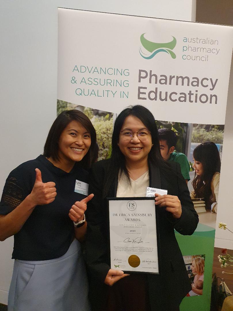 Lynn Cheong (@lynn_cheong) on Twitter photo Congrats Dr Chelsea Lim on winning 2023 “Dr Erica Sainsbury Early Career Pharmacy Educator Award”. A privilege to celebrate with you in Canberra tonight. Look forward to our work on <a href="/APSA_News/">APSA</a> Council. Fantastic event with @AusPharmCouncil #LSLectureSeries <a href="/RMITPharmacy/">RMIT Pharmacy</a> <a href="/pgspharm/">Paul Sinclair</a> Congrats Dr Chelsea Lim on winning 2023 “Dr Erica Sainsbury Early Career Pharmacy Educator Award”. A privilege to celebrate with you in Canberra tonight. Look forward to our work on <a href="/APSA_News/">APSA</a> Council. Fantastic event with @AusPharmCouncil #LSLectureSeries <a href="/RMITPharmacy/">RMIT Pharmacy</a> <a href="/pgspharm/">Paul Sinclair</a>