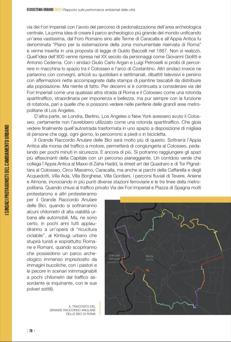 Il sindaco @ignaziomarino torna oggi a parlare del #GRAB in un breve saggio. “Nel 2015, grazie a @VEL0Love, è stata ideata un’infrastruttura di alto valore sociale, culturale, economico e ambientale che superava la mia visione, più concentrata sulle singole vie ciclabili.⬇️