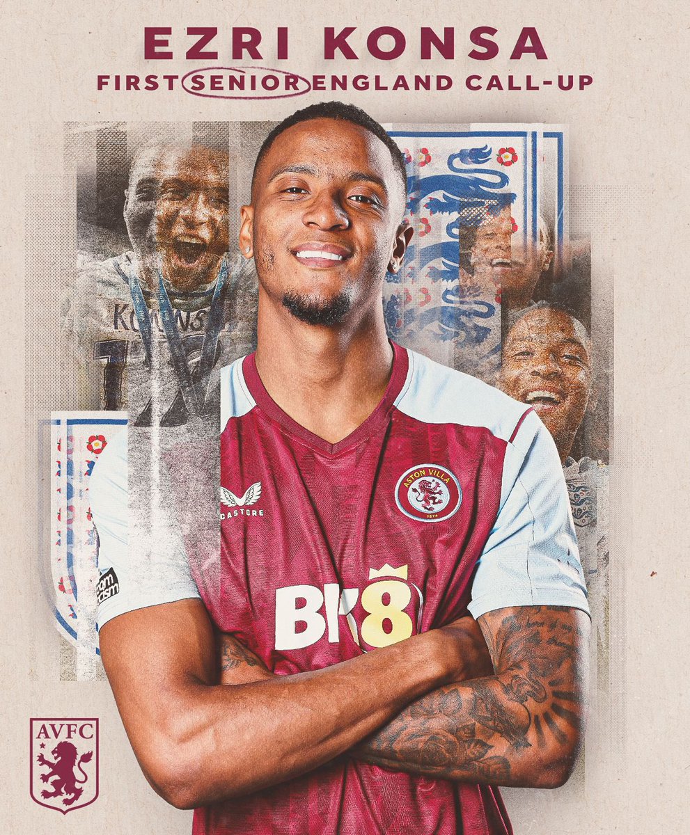 Congratulations to <a href="/EzriKonsa/">Ezri Konsa</a>, who has received his first senior England call-up! 🏴󠁧󠁢󠁥󠁮󠁧󠁿