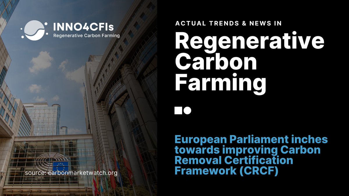 INNO4CFIs Project (@inno4cfis) on Twitter photo Exciting developments in the <a href="/Europarl_EN/">European Parliament</a>'s push for a climate-friendly #CarbonRemovalFramework.
The <a href="/EP_Environment/">ENVI Committee Press</a> report has improved the proposed #CarbonRemovalCertificationFramework, but challenges remain.🇪🇺
Read more👇
carbonmarketwatch.org/2023/10/24/eur…
#INNO4CFIs #carbonfarming #I3 Exciting developments in the <a href="/Europarl_EN/">European Parliament</a>'s push for a climate-friendly #CarbonRemovalFramework.
The <a href="/EP_Environment/">ENVI Committee Press</a> report has improved the proposed #CarbonRemovalCertificationFramework, but challenges remain.🇪🇺
Read more👇
carbonmarketwatch.org/2023/10/24/eur…
#INNO4CFIs #carbonfarming #I3