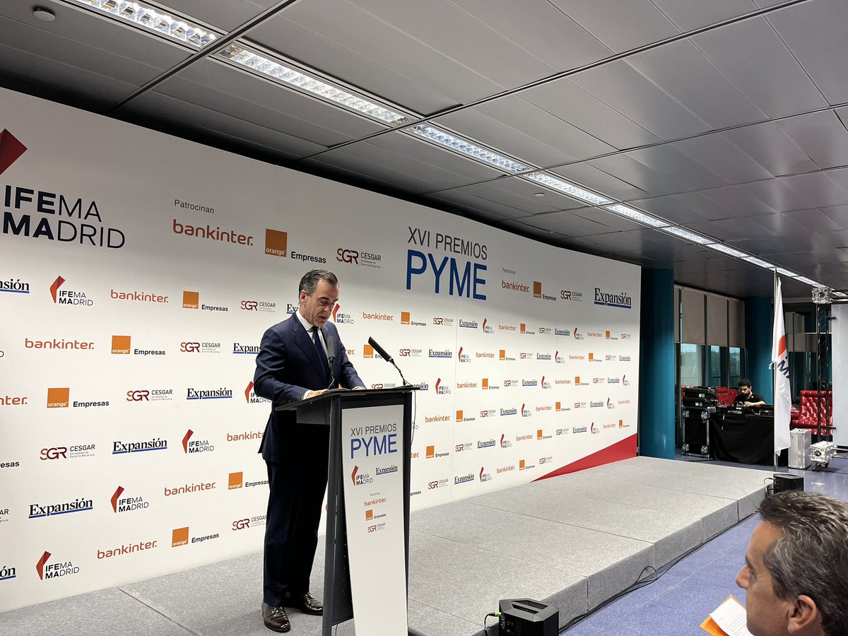 Hoy recuperamos, tras el impasse de la pandemia, los Premios PYME que convocamos desde <a href="/IFEMA/">IFEMA MADRID</a> y <a href="/expansioncom/">expansioncom</a> y que vienen a destacar el esfuerzo de los mejores proyectos de España de pequeñas y medianas empresas que generan el 98% del empleo del país.