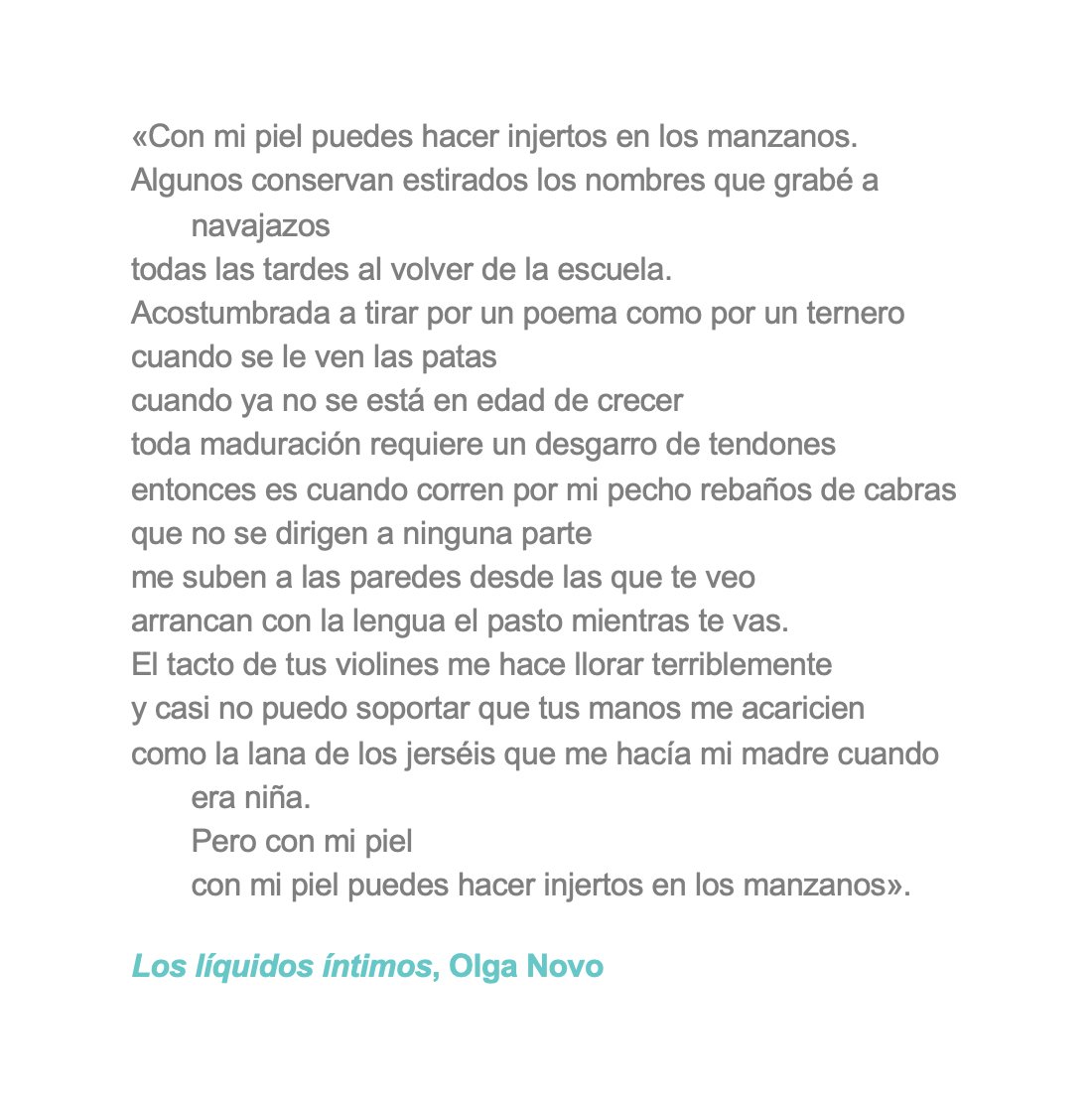 Los líquidos íntimos, Olga Novo

#Escritura #PoesíaContemporánea #OlgaNovo #LosLíquidosÍntimos #Existencia #EmanacionesVitales