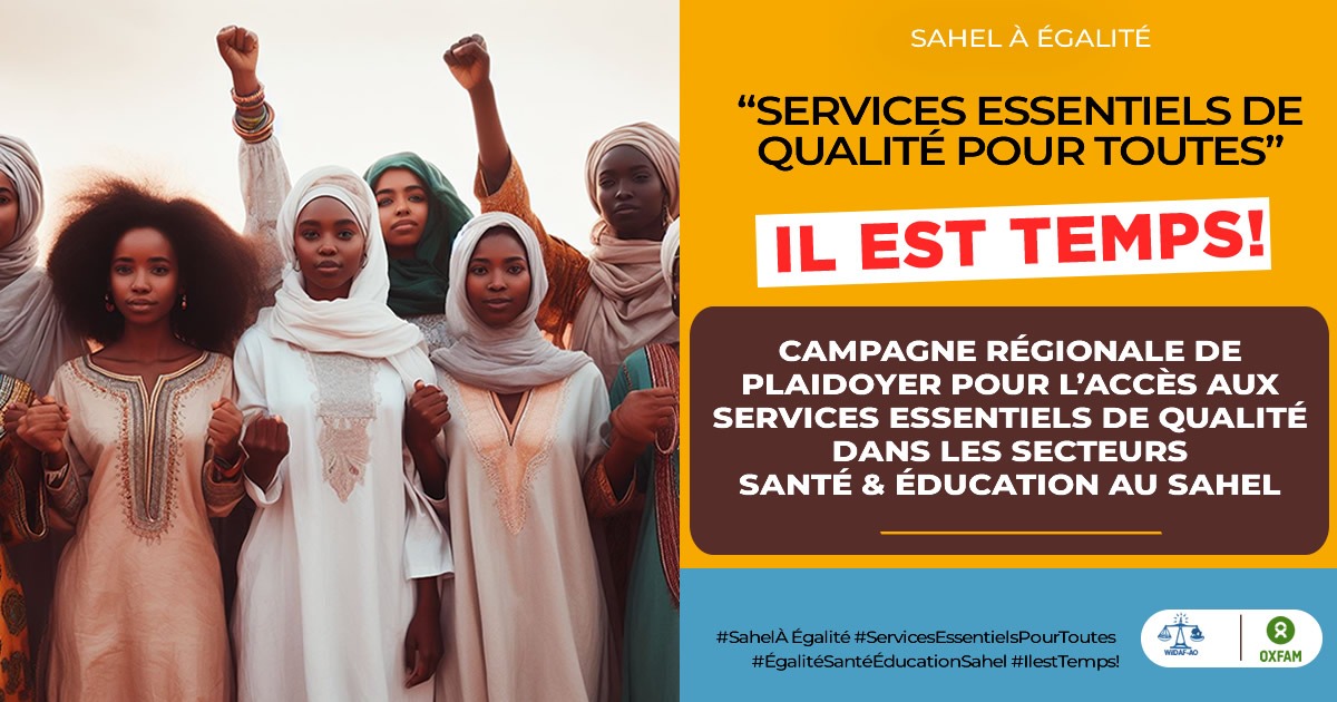 Décideurs politiques du Sahel, l'accès aux services de santé et d’éducation doit être garanti pour toutes les femmes/filles : Il est temps d’investir #ÉgalitéSantéÉducationSahel #SahelÀÉgalité <a href="/oxfamauburkina/">Oxfam au Burkina</a> <a href="/OxfamAuSenegal/">Oxfam au Senegal</a> <a href="/OxfamEnMR/">Oxfam en Mauritanie</a> <a href="/OxfamMali/">Oxfam au Mali</a> <a href="/OxfaminAfrica/">Oxfam in Africa</a> <a href="/oxfamfrance/">Oxfam France</a>