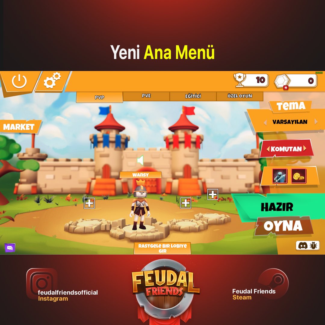 Yenilenen Ana Menüyü nasıl buldunuz? 

Yenilenen Feudal Friends’i kur güncellemesi öncesi ve %35 indirimiyle kaçırmayın 👾