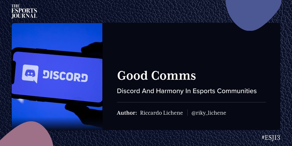 Most people within esports and gaming more broadly are familiar with Discord…  

But how has the platform contributed towards the esports industry thus far and where is it heading? 

<a href="/riky_lichene/">Riccardo_Lichene</a> runs through in his #ESJ13 article here: 
ow.ly/jtPG50Q6oOo