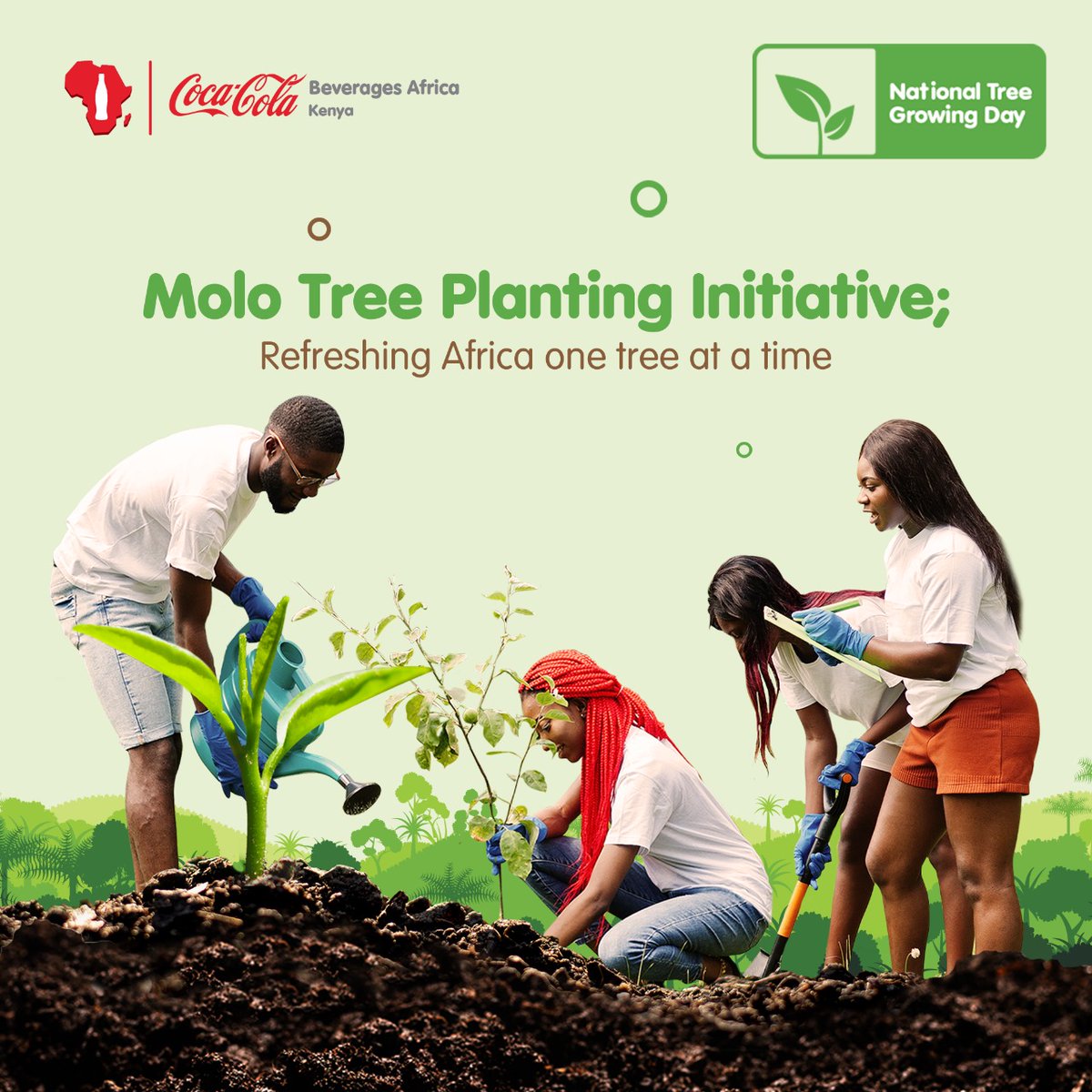 We are thrilled to be taking part in a tree planting initiative in Molo that is in line with our mission to #RefreshAfrica by restoring vital watersheds. This  project creates a positive impact in our community and contributes to a greener, more sustainable future.