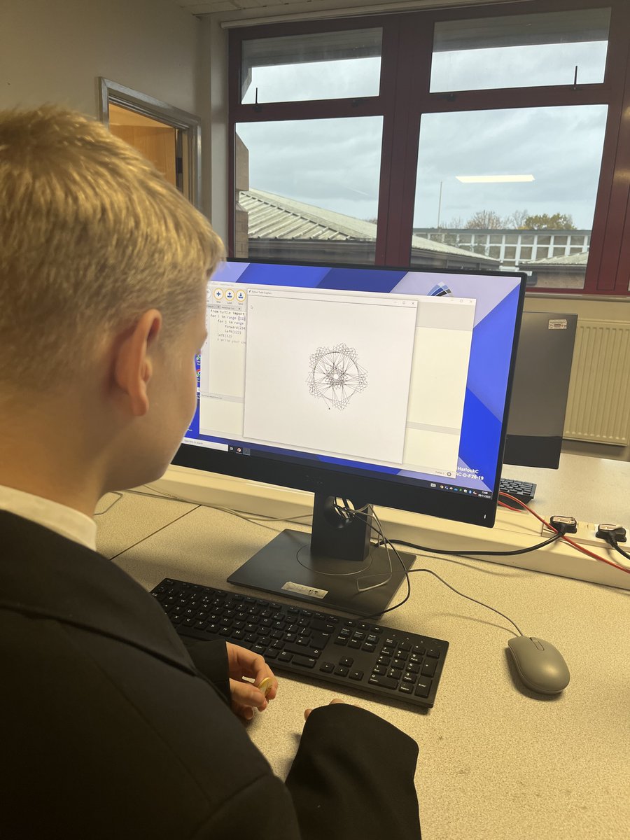 ComputingTac's tweet image. Last week, out Year 7 Coding Club cohort were introduced to Python, getting a head start with some text-based programming. Students were tasked with create some complex fractal art and this week will use nested iteration to further challenge themselves #TAC #Coding #Programmers