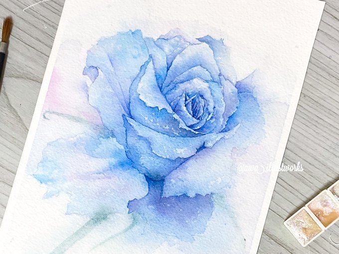 #彩LABO#アートな毎日参加させていただきます!青薔薇の花言葉は【夢かなう】勇気をもらえるそんな花をお部屋に飾るのが素敵だと思い選びました! 