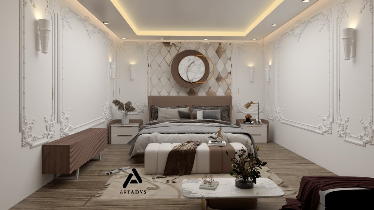 من أعمالي تصميم داخلي لغرفه نوم نيوكلاسيك  

 #تصميم_معماري