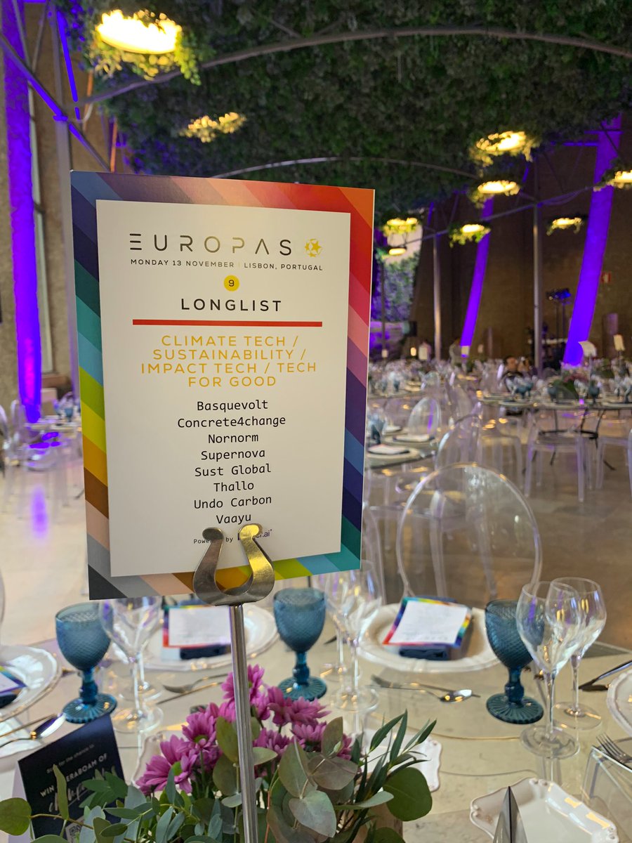 Today’s the day! We’re here on the ground at @TheEuropas Startup Awards - where we find out which company will be crowned Europe’s Hottest Climate Tech Startup 🤞 #EuropasAwards