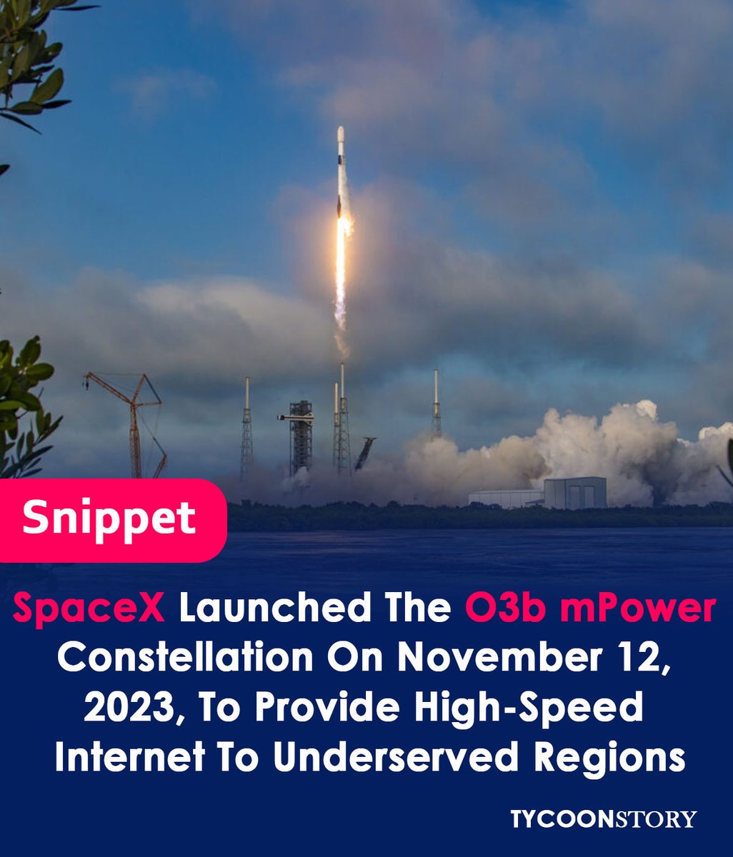 SpaceX completes O3b mPower constellation for high-speed internet
#spacex #satelliteinternet #highspeedinternet #spacetoearth #electricalissues #gigabit #commercialservices #networkserving #government #manufacturer #spacetech #telemedicine
@SES_Satellites @SpaceX