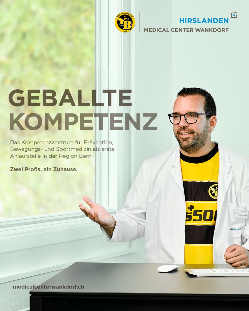 Eröffnung Medical Center Wankdorf

🩺 Heute eröffnet das im Wankdorf stationierte Kompetenzzentrum für ganzheitliche Präventions-, Bewegungs- und Sportmedizin. Das Medical Center Wankdorf bietet aktiven Menschen, Freizeit- und Leistungssportlerinnen und -sportlern umfassende