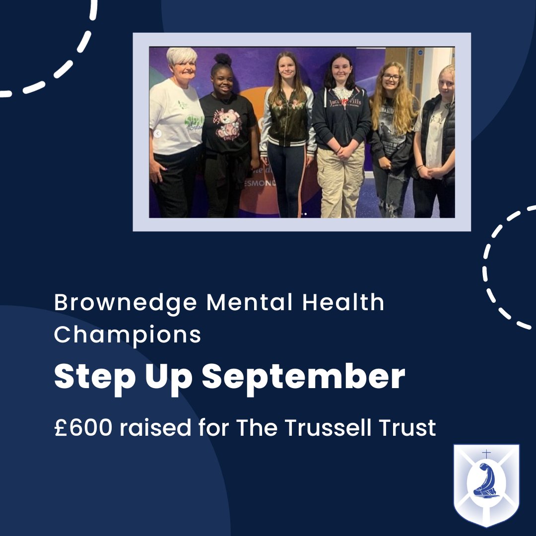 Well done to our Mental Health Champions, who recently completed the Step Up September challenge, raising £600 for The Trussell Trust. The funds raised will go towards the trust's work supporting those who are facing hardship 💙