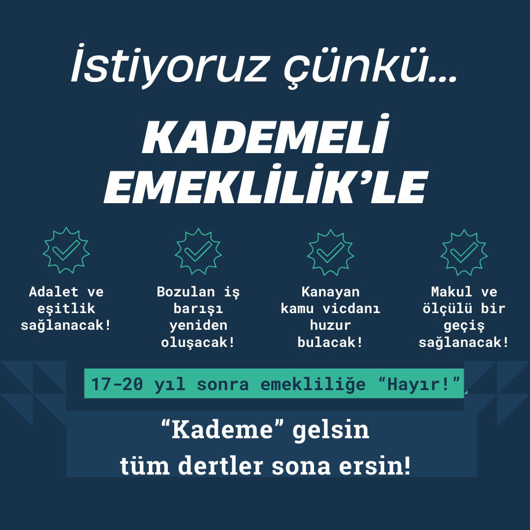 @tv100 @aliihsanyavuz54 Çalışanlar arasında  emeklilik şartlarında 17-20 yıl fark adil, makul ve ölçülü DEĞİLDİR. Adil, makul ve ölçülü DÜZENLEME zorunludur. Kademeli hakkımız...

@DenizGurel06 
@aliihsanyavuz54 
#tv100özel
#AdaletİçinKademeMeclise