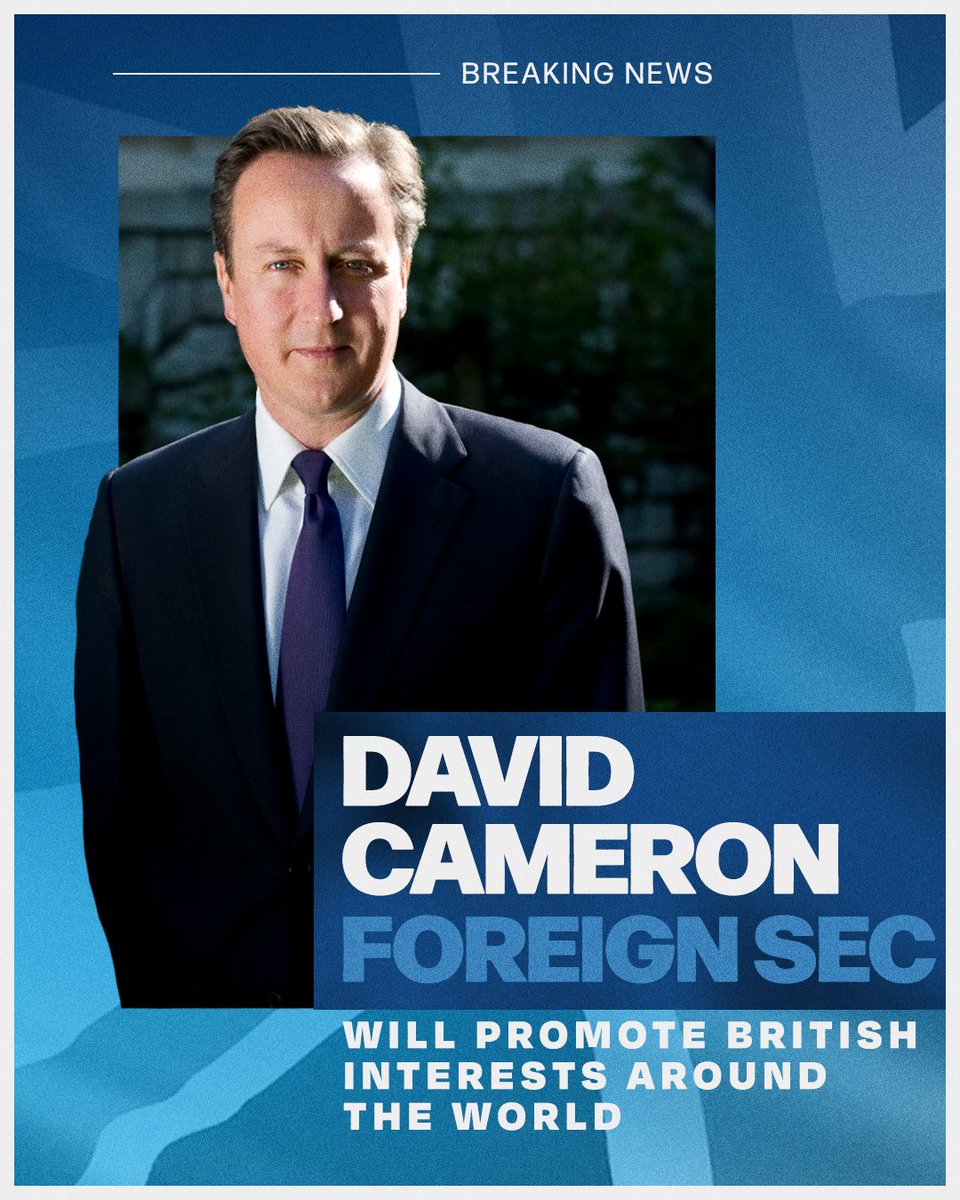 He’s back 🔥 Congratulations @David_Cameron 👏