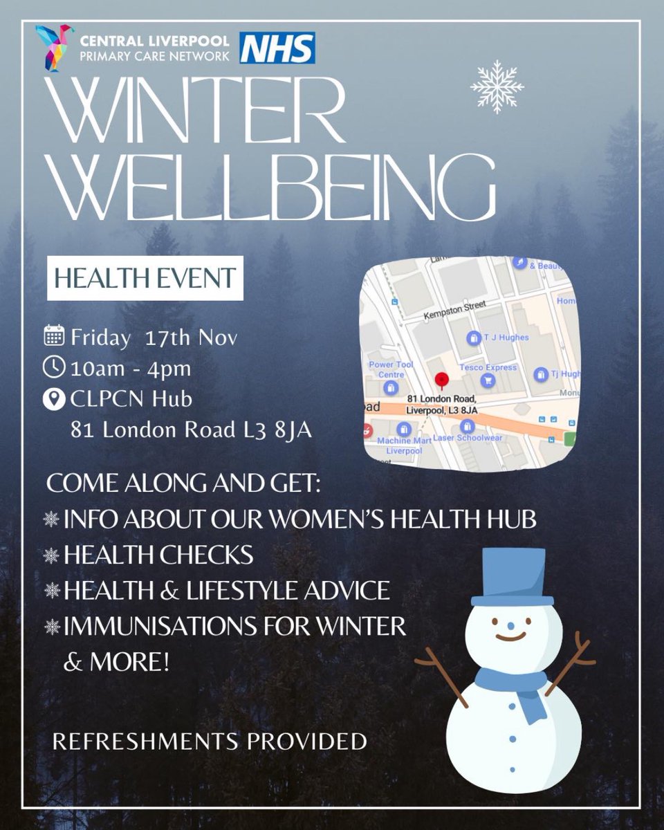 This week we have 2 fantastic health events on both Wednesday and Friday that you wont want to miss!

Come along for: 
♥️Info about our Women’s Health Hub
♥️Health checks
♥️Health &amp; lifestyle Advice
♥️Immunisations for winter
&amp; more!

See posters for details!