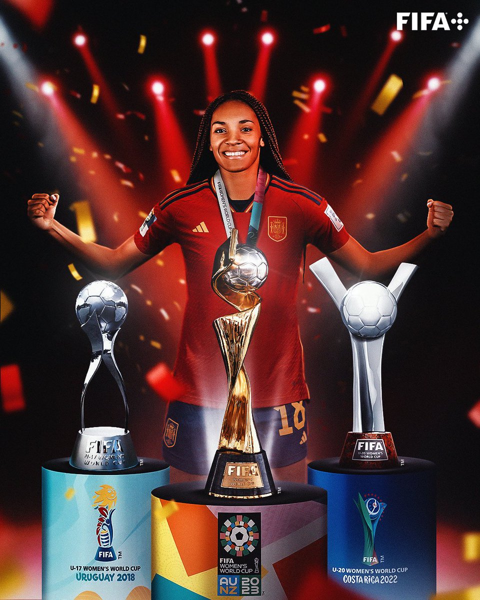 #U17WWC ✅
#U20WWC ✅
#FIFAWWC ✅

🇪🇸 ¡Felicidades campeona @SalmaParalluelo! 🎂