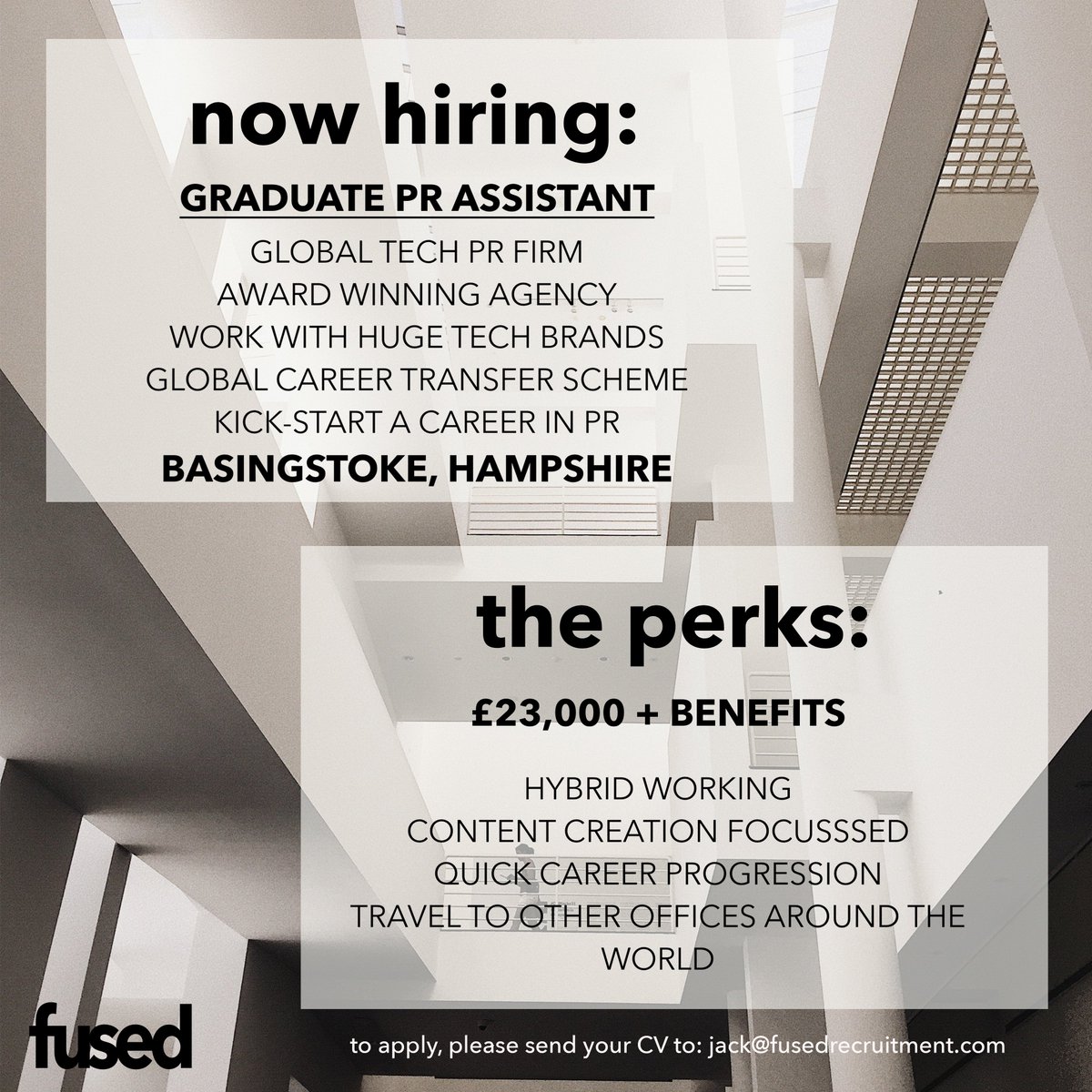 If you're a recent Graduate looking for a PR role to kick-start a career in Public Relations with - apply here or drop us a message! #gradjobs #prjobs #techpr #hiring #basingstoke #graduatejobs #graduateprjobs