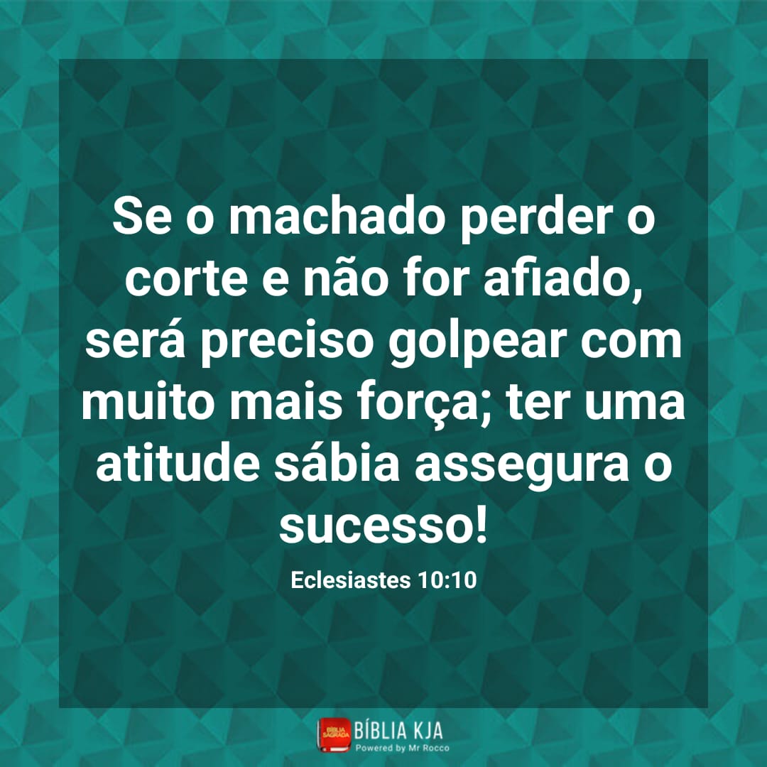 Jeanbsilva's tweet photo. A aplicação do entendimento e da inteligência nos livra de trabalhos ou forças desnecessárias, fique atento a isso. #rpsp #Prov10 https://t.co/1TfPaV46cv