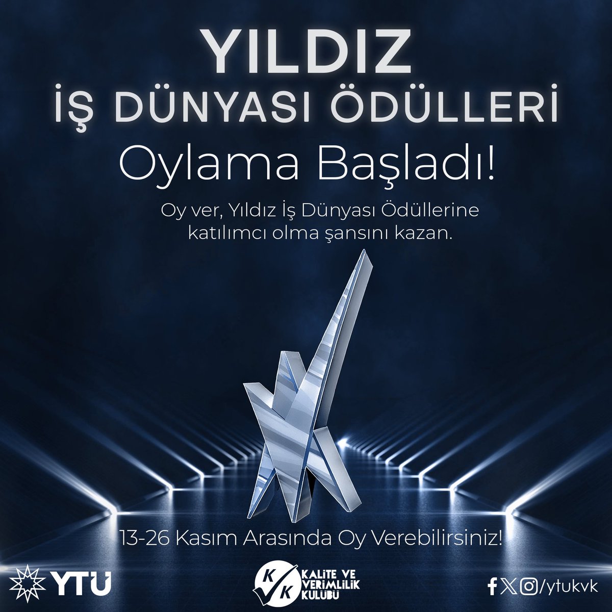 ytukvk's tweet image. Yıldız İş Dünyası Ödülleri, yılın enlerini belirlemeye geliyor! 🌟

5 Aralık’ta Yıldız Teknik Üniversitesi Davutpaşa Kongre Merkezi’nde gerçekleştirilecek olan ödül töreninde “Yılın Enleri” üniversite öğrencilerinin oylarıyla seçilecek. 😉

#yıldız #işdünyası #ödültöreni