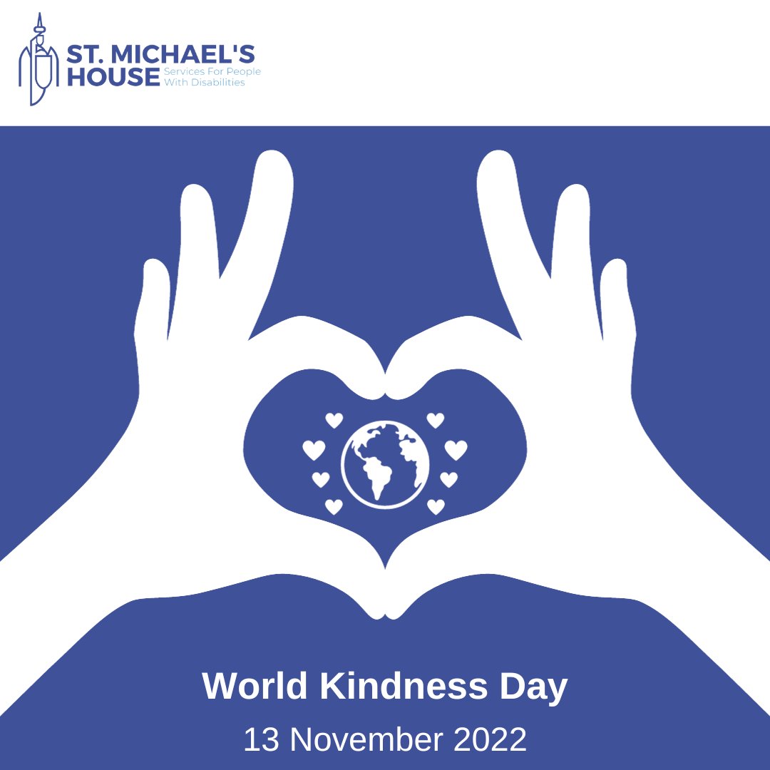 StMichaelsHouse's tweet photo. Happy #WorldKindnessDay from everyone at St. Michael's House! The theme for this year is "Be kind wherever possible".  you can celebrate today by doing random acts of kindness for those around you!

#SMH #SMHValues #SMHGoals #Kindness https://t.co/gHCYfYZzxL