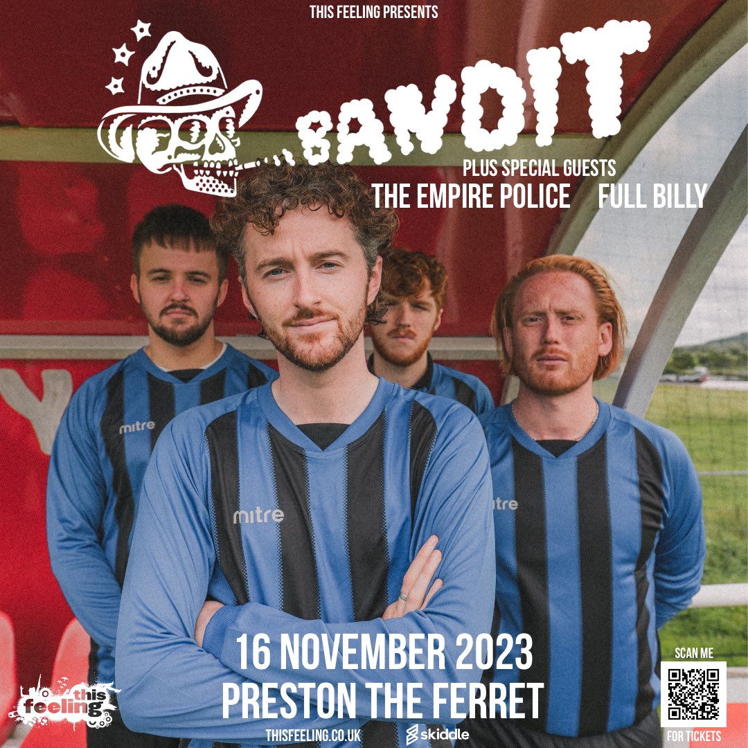 Coming up this week: Thursday 🎸 Preston @FerretPreston ft @banditmusicuk + @theempirepolice & @Fullbillyband 

🎟️ thisfeeling.co.uk/bandit/

🔈 open.spotify.com/playlist/4ZNgT…