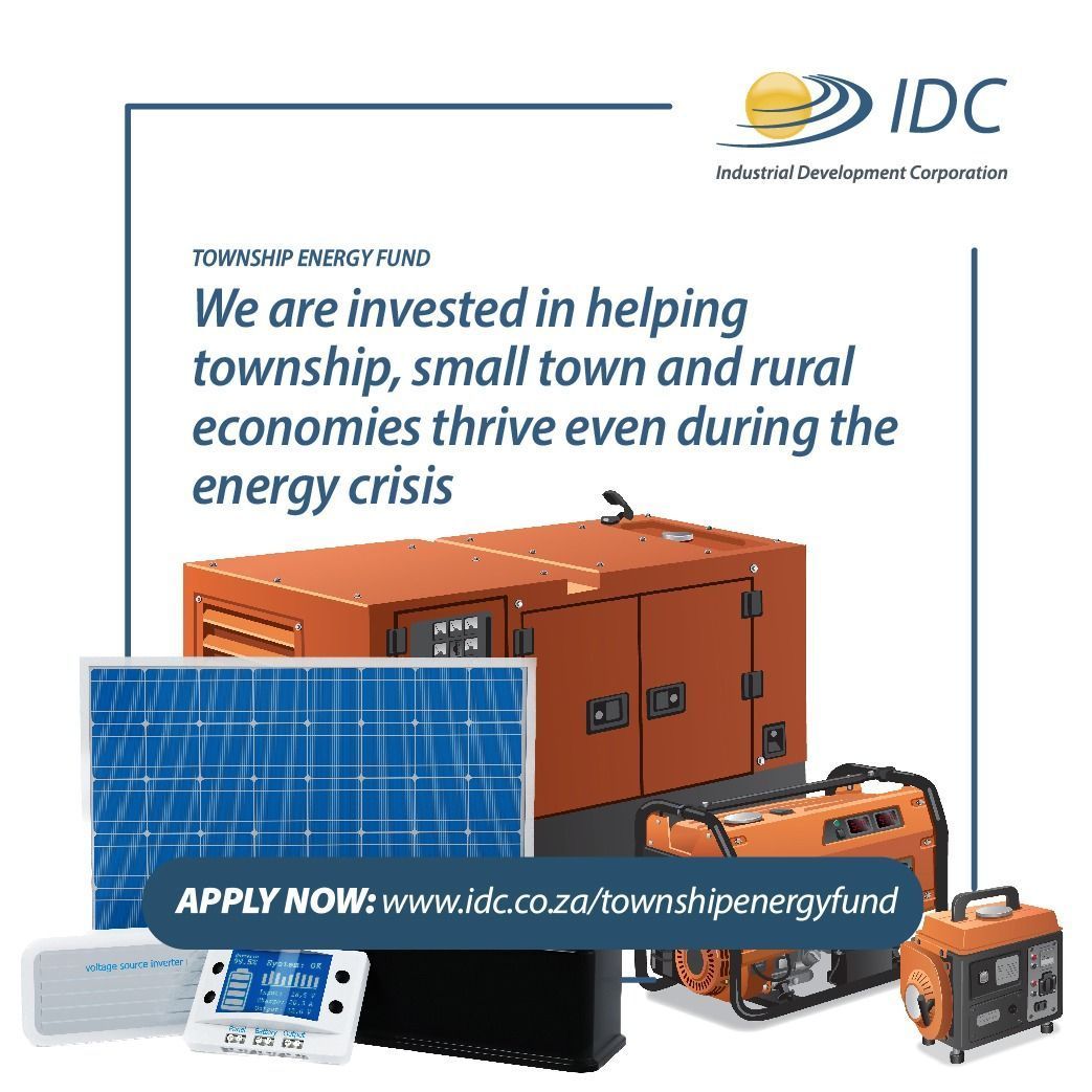 Great news! The Township Energy Fund application deadline is extended to 15 November 2023. 

For comprehensive details on the fund and its qualifying criteria  visit buff.ly/3MoF6ZB.

 #IDCFunding #EnergyForAll #EconomicEmpowerment 
#TownshipDevelopment