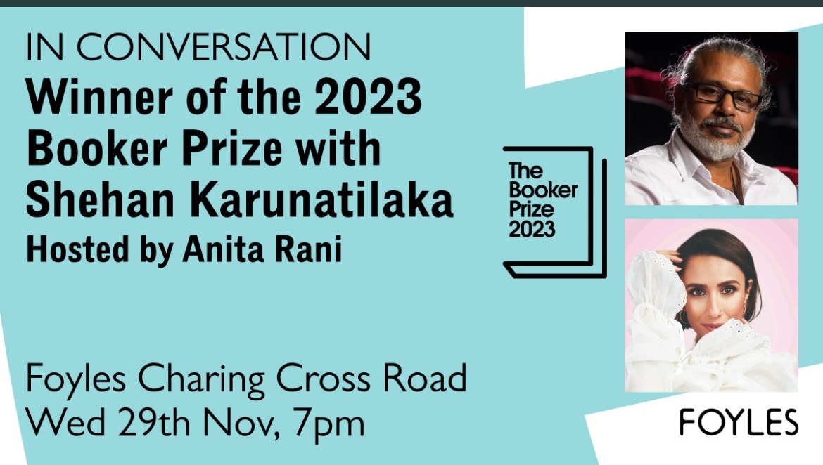 Calling all literary Londoners! Bag a ticket from the Foyles website to join @shehankarubooks as he hands over the Booker mantle to the mystery 2023 WINNER. @Indies_alliance @Profile.Books @Thebookerprizes @Ruth_killick_publicity