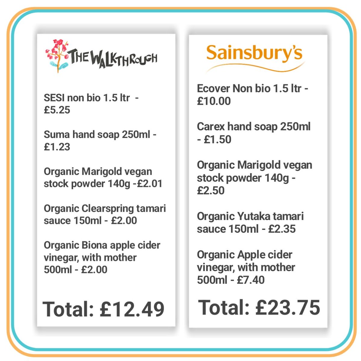 Don't let anyone tell you shopping eco is more expensive. 
We're better for your health, easy on your pocket and kind to the planet ❤️🌎