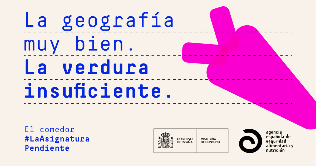 AESAN_gob_es's tweet photo. 🤓De lo que se come, se aprende. 
🥬🥦🫛El comedor escolar es el mejor espacio para que nuestros hijos e hijas entiendan la importancia de una alimentación saludable y sostenible. ¡Aprovechémoslo!
#LaAsignaturaPendiente
📌https://t.co/W4TXilrFJQ
@consumogob https://t.co/pxjQE8t2hd