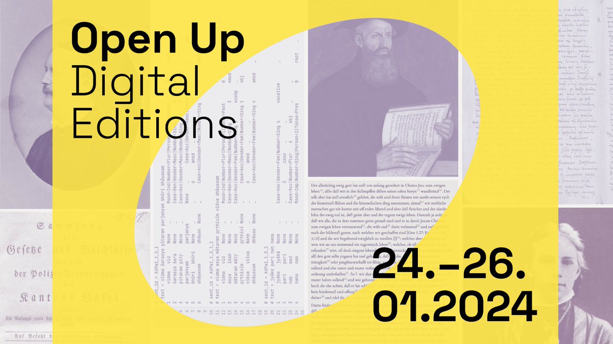 📢Open Up Digital Editions: The conference program is online open-up-dse.github.io/program.html
Interested? Register here to take part on site or online: ema.uzh.ch/REEL7
#openUpEditions
<a href="/uzh_zde/">Zentrum Digitale Editionen & Editionsanalytik</a> 
<a href="/uzh_ub/">Universitätsbibliothek Zürich</a> 
<a href="/ZBZuerich/">Zentralbibliothek Zürich</a> 
<a href="/UniBasel_en/">University of Basel</a> 
<a href="/infoclio/">infoclio.ch</a> 
<a href="/SAGW_CH/">SAGW</a> 
<a href="/spadinelena/">Elena Spadini</a>