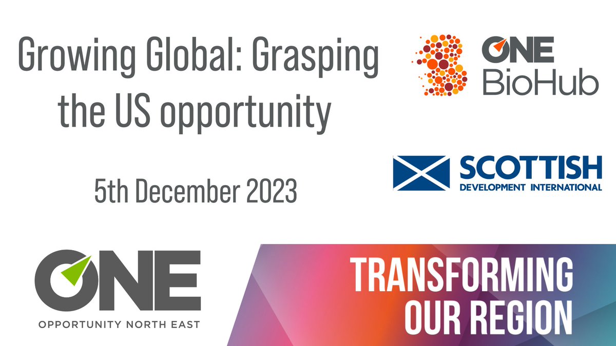 Opportunity North East (ONE) (@opportunity_ne1) on Twitter photo Are you a #lifesciences company contributing to the earlier stages of the drug discovery process & clinical research? Want to learn more on how to access the US market?
ONE & <a href="/ScotDevInt/">Scottish Development International</a> are bringing an interactive session on Tues 5 Dec at ONE BioHub.
ℹ️ bit.ly/3Qzowat Are you a #lifesciences company contributing to the earlier stages of the drug discovery process & clinical research? Want to learn more on how to access the US market?
ONE & <a href="/ScotDevInt/">Scottish Development International</a> are bringing an interactive session on Tues 5 Dec at ONE BioHub.
ℹ️ bit.ly/3Qzowat
