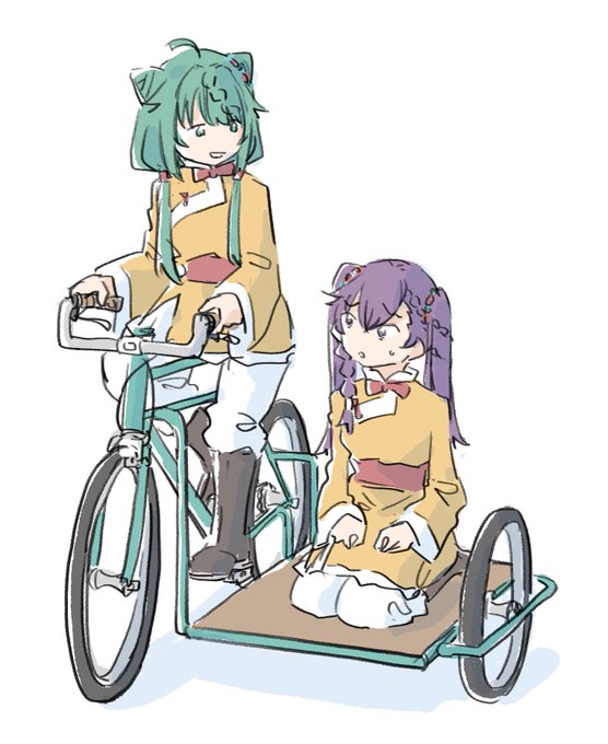「bicycle multiple girls」 illustration images(Latest)