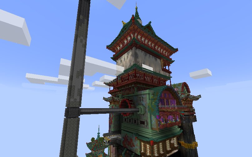 Here is my take on 'Spirited Away's ' -the Bathhouse, but in a steampunk kinda setting. 

More info on our Server; discord.gg/QYC9rrFWfT  

#minecraft #minecraftbuilds #survivalworld #spiritedaway #bathhouse #minecrafthouse #minecraftcity #kamikakushi #神隠し