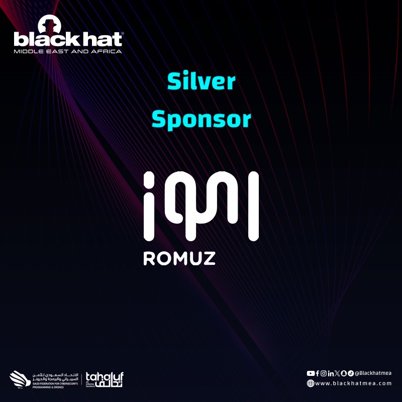 Blackhatmea's tweet photo. نسعد بمشاركة @RomuzSa كراعي فضي في فعالية #بلاك_هات23. 

Introducing @RomuzSa as our Silver Sponsor for #BHMEA23