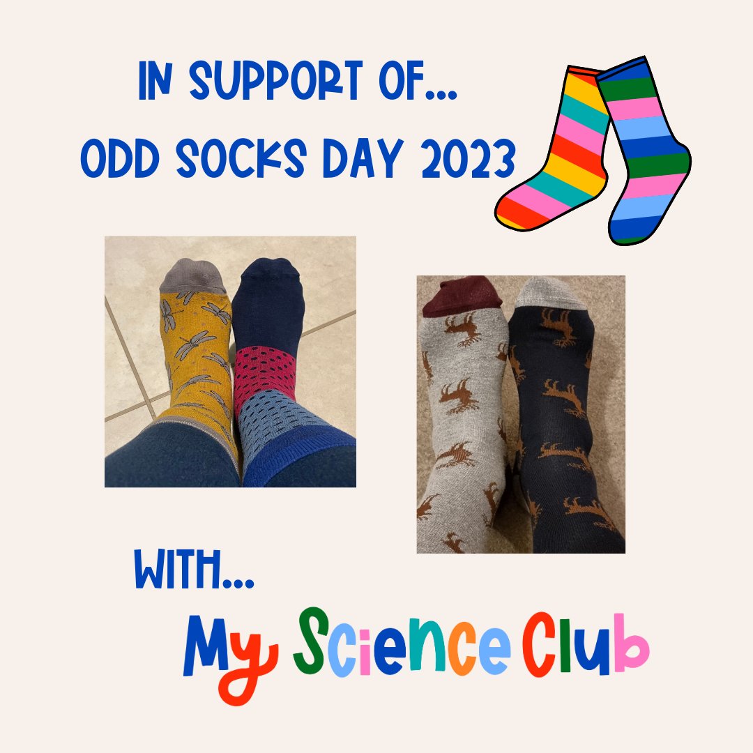My_ScienceClub's tweet photo. oday is the start of Anti-Bullying week &amp; we know that extra curricular clubs are fab for establishing healthy relationships, self esteem &amp; trusting friendships.
We're making a noise about that &amp; odd socks day kicks the week off. What're you up to?
#OddSocksDay #AntiBullyingWeek https://t.co/uQbY5tZjSZ