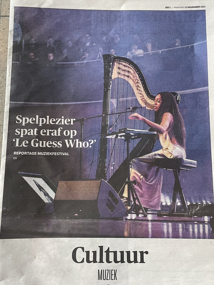 Guess who made front page of the cultural section of the Dutch Newspaper This morning🥹✨