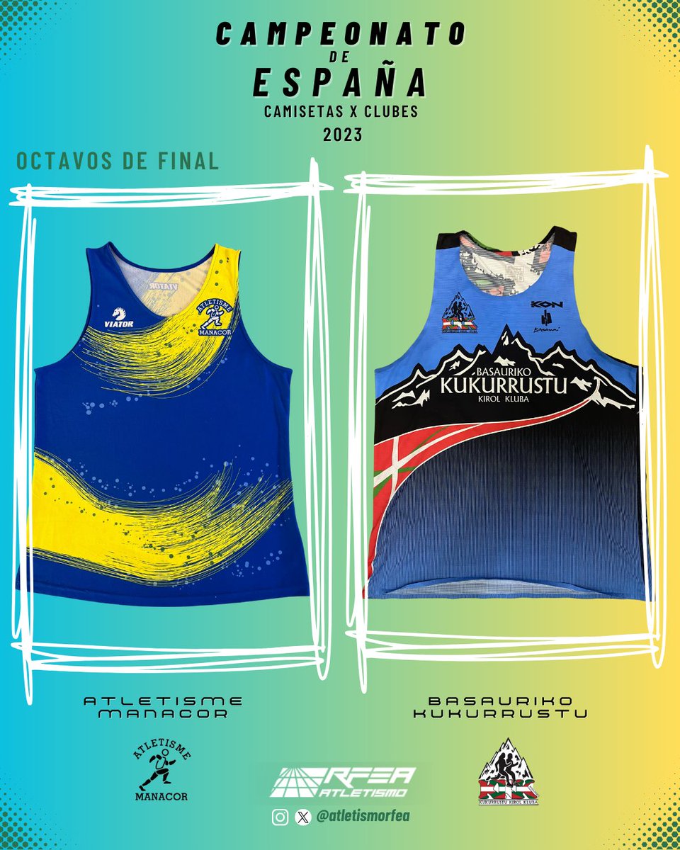 #CEcamisetasXClubes

El colorido <a href="/CAManacor/">Club Atletisme Manacor</a> superó la 1ª ronda sin excesivos agobios, pero ahora tendrá un durísimo contrincante en el Basauriko Kukurrustu ⛰️, una de las revelaciones del torneo

Vota en el siguiente post 🗳️⬇️