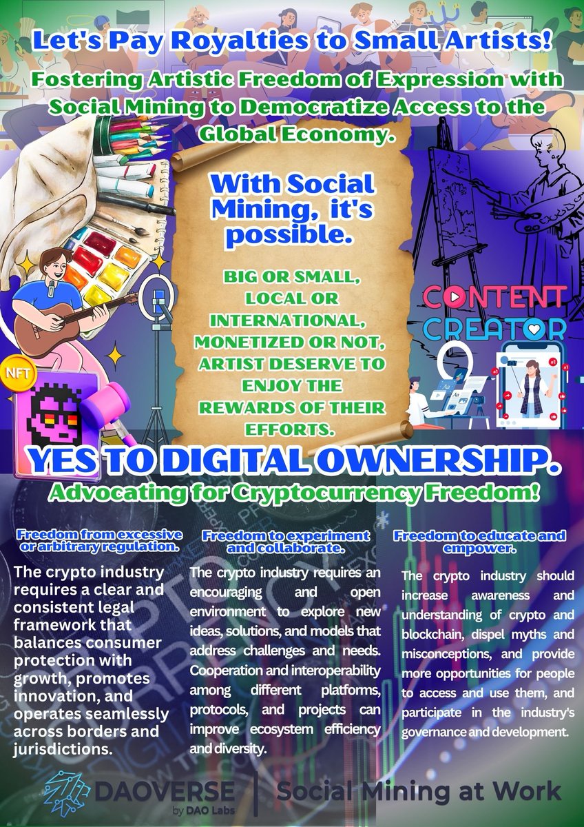 DejetoJay76548's tweet image. 🌟 Calling all Content Creators and Social Miners! Crypto industry thrives on freedom: transparency, trust, and security. Let&apos;s champion these values for a brighter future! #CryptoFreedom #TransparencyAndTrust

@TheDAOLabs 
#DAOVERSE 
#SocialMining
$Labor