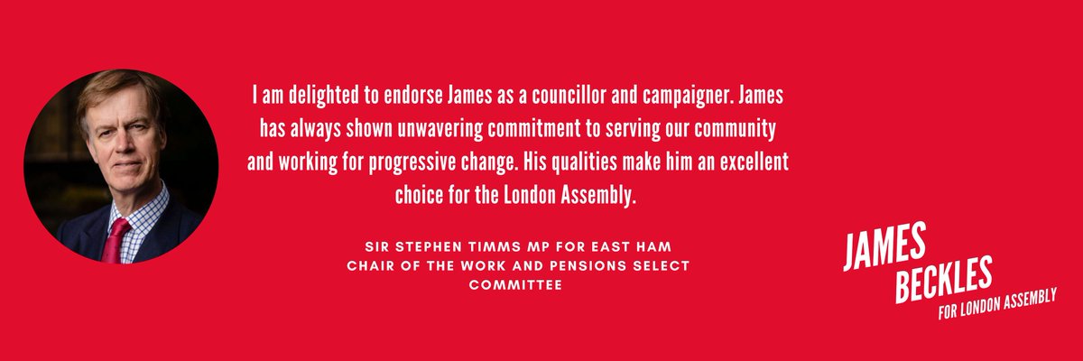 A real pleasure to get your endorsement Sir @stephenctimms! Thank you🌹 Stephen's exemplary service to his constituency is commendable, his experience as a former government minister and Chair of a Select Committee are noteworthy. I'm ready to campaign on behalf of Londoners!