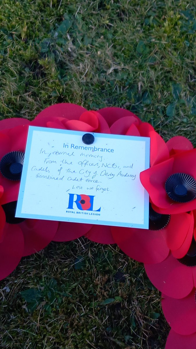 To mark Armistice Day, Cadets and Staff from the City of Derby Academy CCF held a remembrance service at the Crich Stand, our parent regiment's monument on Friday 10th November.