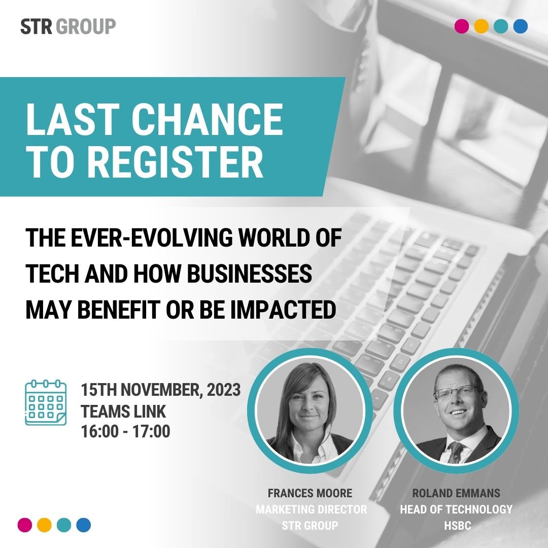 Last chance to sign up and secure your spot for our exclusive webinar on the 15th November! 📆  
 
Register now before it's too late –  ow.ly/X4jB50Q3ohF
 
#WebinarSignUp #shapingpeoplesfutures