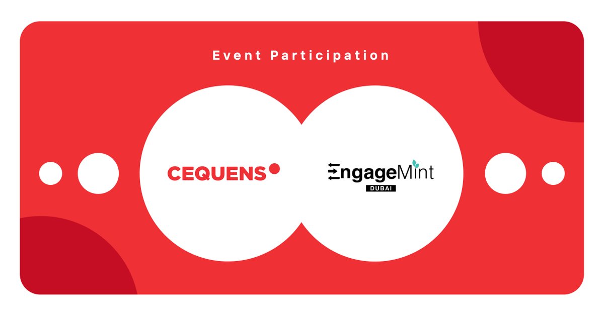 cequens's tweet image. We are beyond excited to be participating in EngageMint taking place on November 16, at Taj Dubai, Business Bay. The event gathers decisionmakers to discuss the future of user engagement.

#engagemint #engagemint2023 #cequens #communicationsolutions